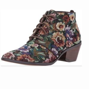 Nina wright ankle boots in wildflower floral lace up